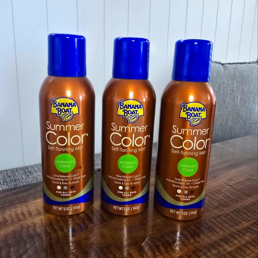 3 Pack Banana Boat Summer Color Self-Tanning Spray